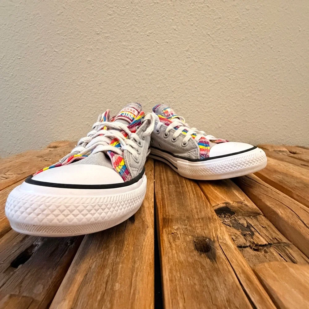 Converse Chuck Taylor All Star Junior 2 Grey Rainbow Double Tongue 669818F